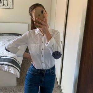 L.O.G.G. by H&M White Cotton Shirt, Size 2